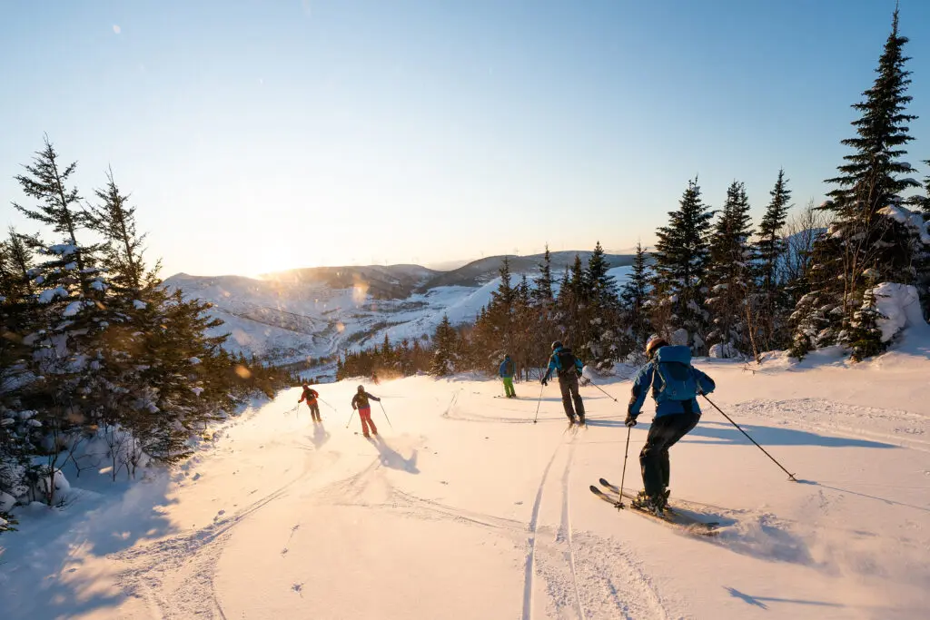 People skiing on a slope